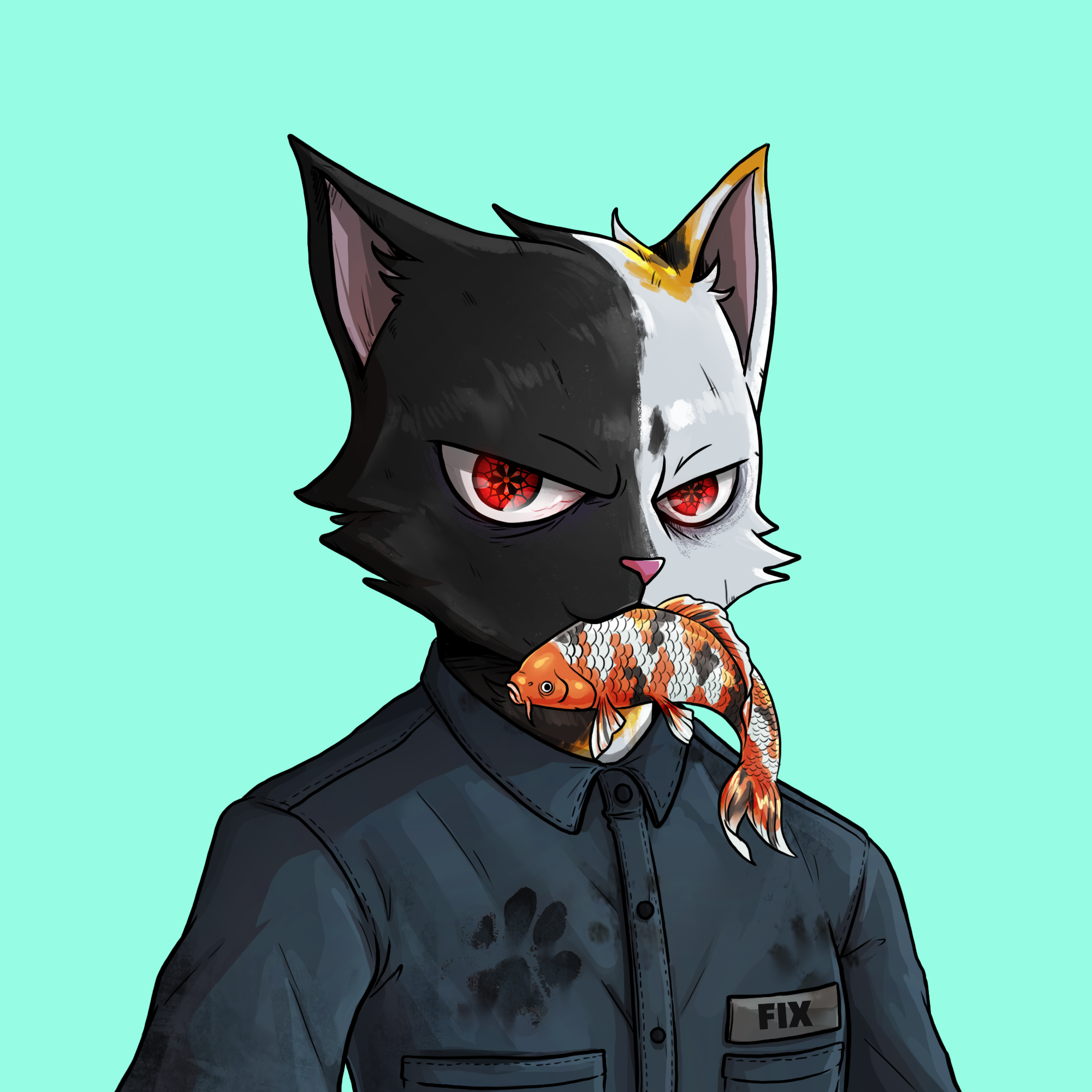 Rizzler NFT 3 - Koi Fish Cat