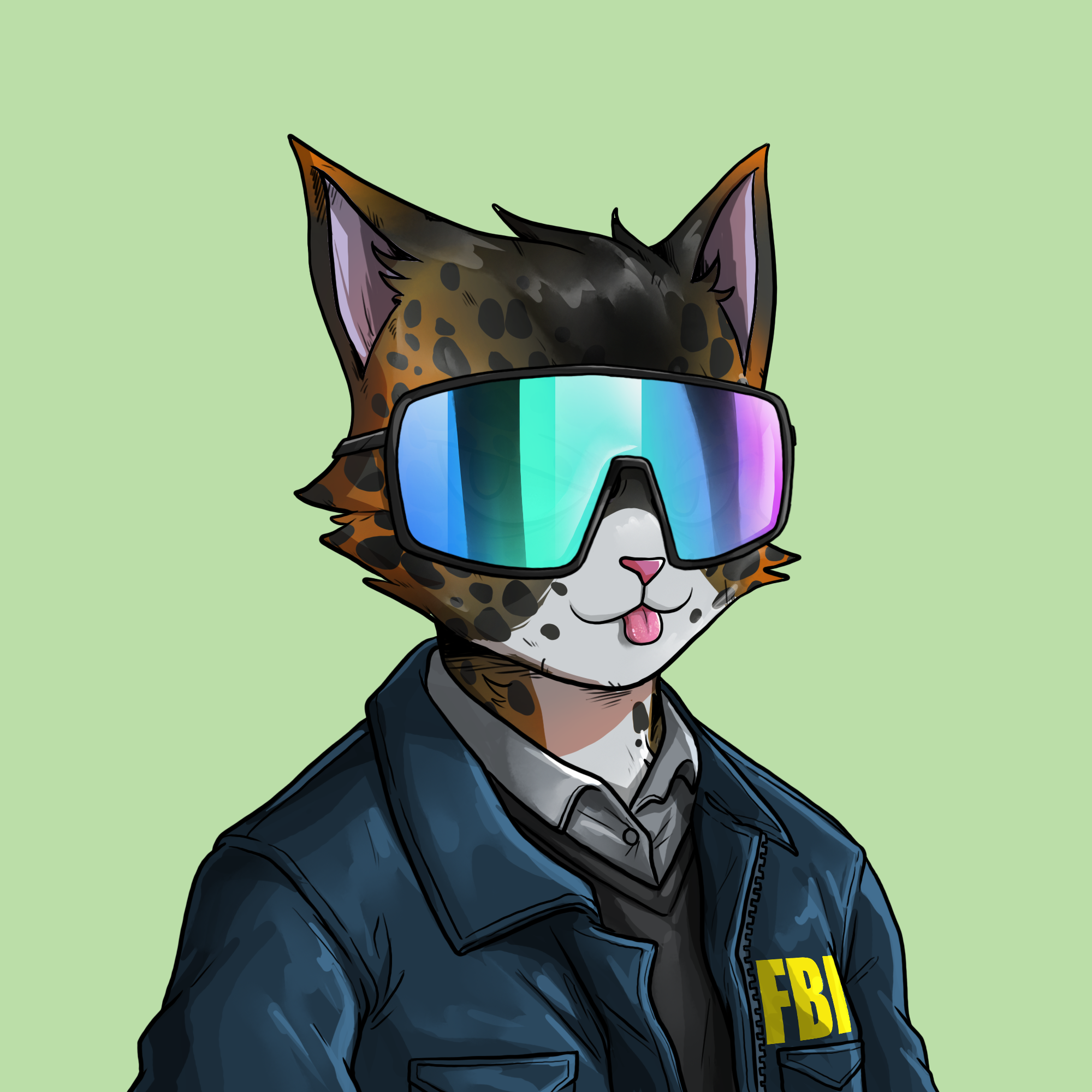 Rizzler NFT 7 - FBI Cat